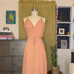 NWOT - Reformation Wrap Viscose Dress in BLUSH